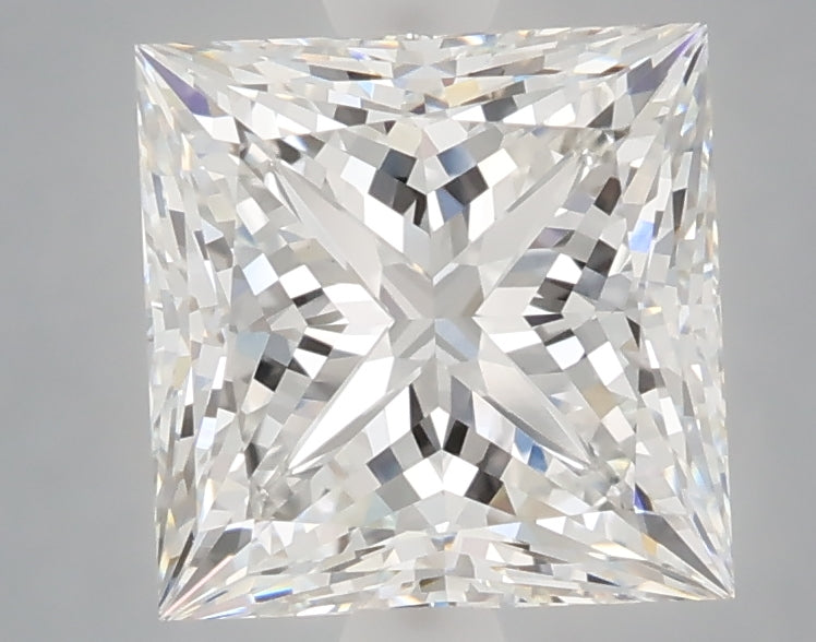 3.09 Carat Princess Shaped, Ideal Cut, E Color, VVS2 Clarity, IGI Certified Lab Grown Diamond
