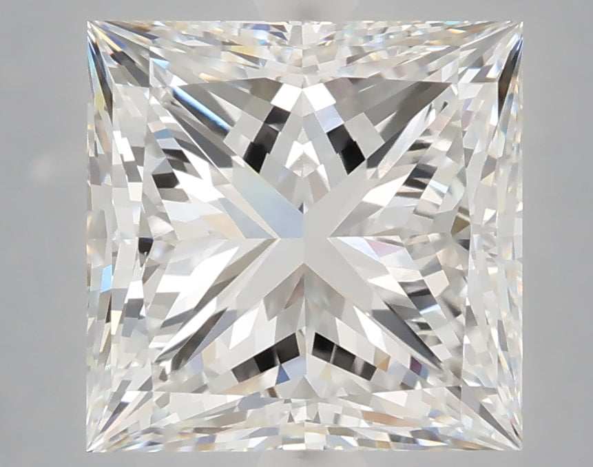 5.26 Carat Princess Shaped, Excellent Cut, E Color, VVS2 Clarity, IGI Certified Lab Grown Diamond