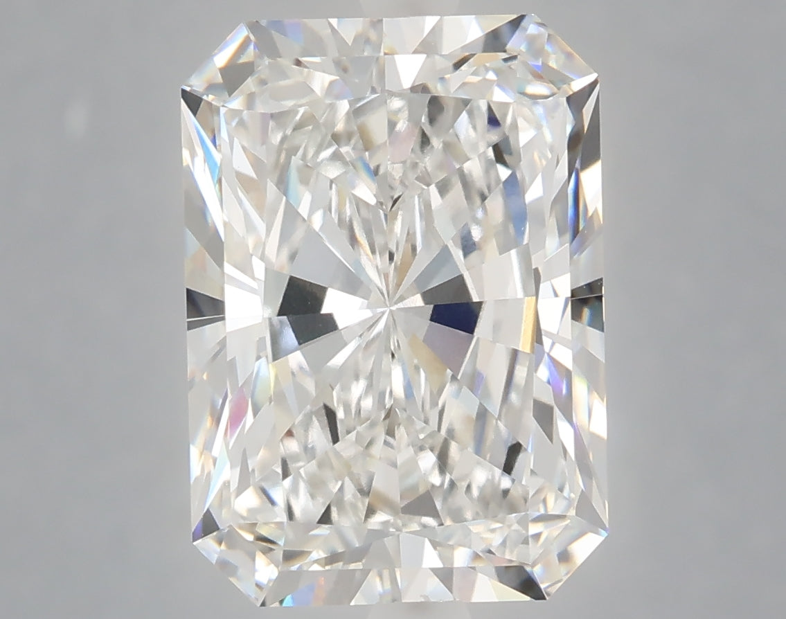 6.07 Carat Radiant Shaped, Ideal Cut, E Color, VVS2 Clarity, IGI Certified Lab Grown Diamond