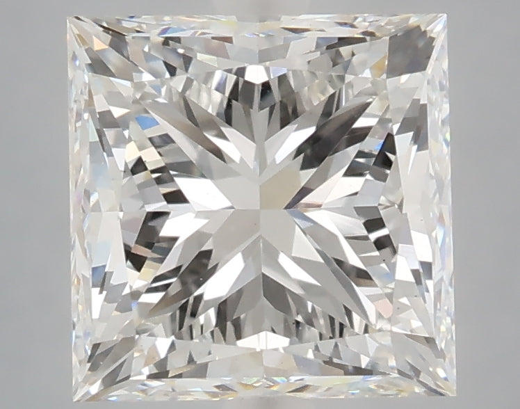 4.02 Carat Princess Shaped, Excellent Cut, F Color, VS1 Clarity, IGI Certified Lab Grown Diamond