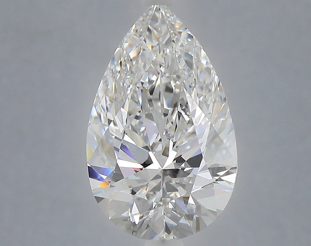4.01 Carat Pear Shaped, Ideal Cut, E Color, SI1 Clarity, IGI Certified Lab Grown Diamond