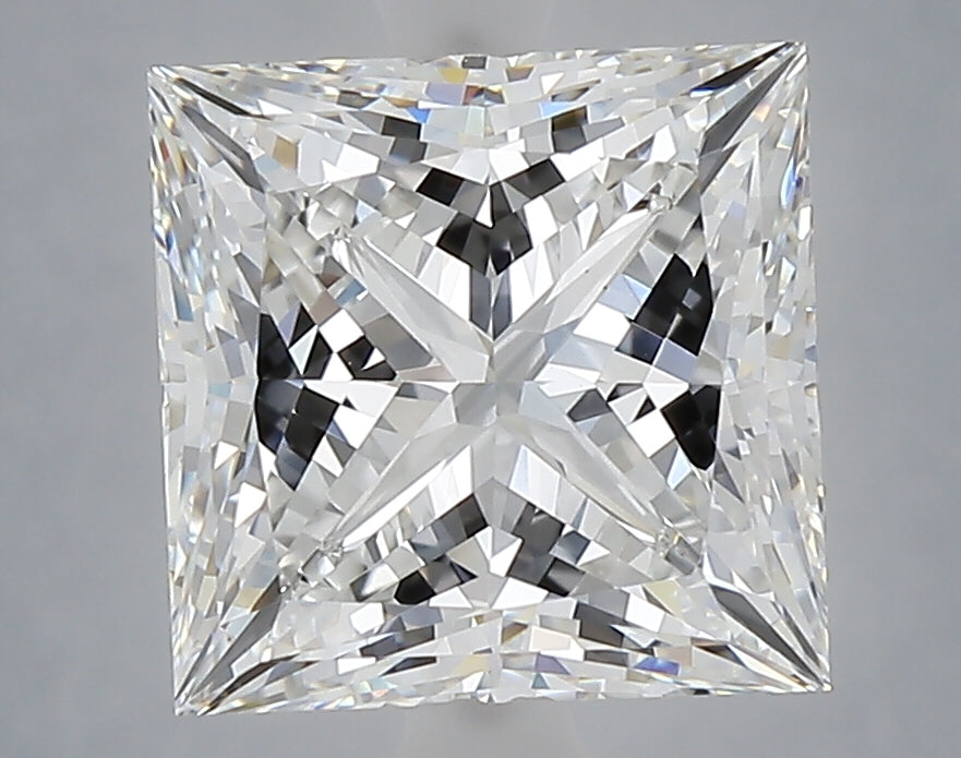 4.08 Carat Princess Shaped, Ideal Cut, F Color, VS1 Clarity, IGI Certified Lab Grown Diamond
