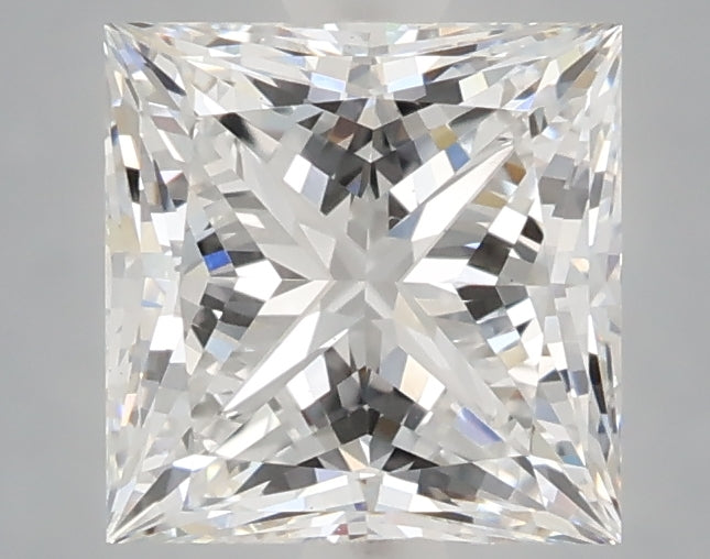 2.25 Carat Princess Shaped, Ideal Cut, D Color, VS1 Clarity, IGI Certified Lab Grown Diamond