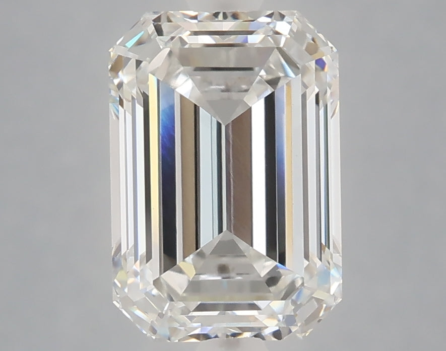 3.04 Carat Emerald Shaped, Ideal Cut, E Color, VVS2 Clarity, IGI Certified Lab Grown Diamond