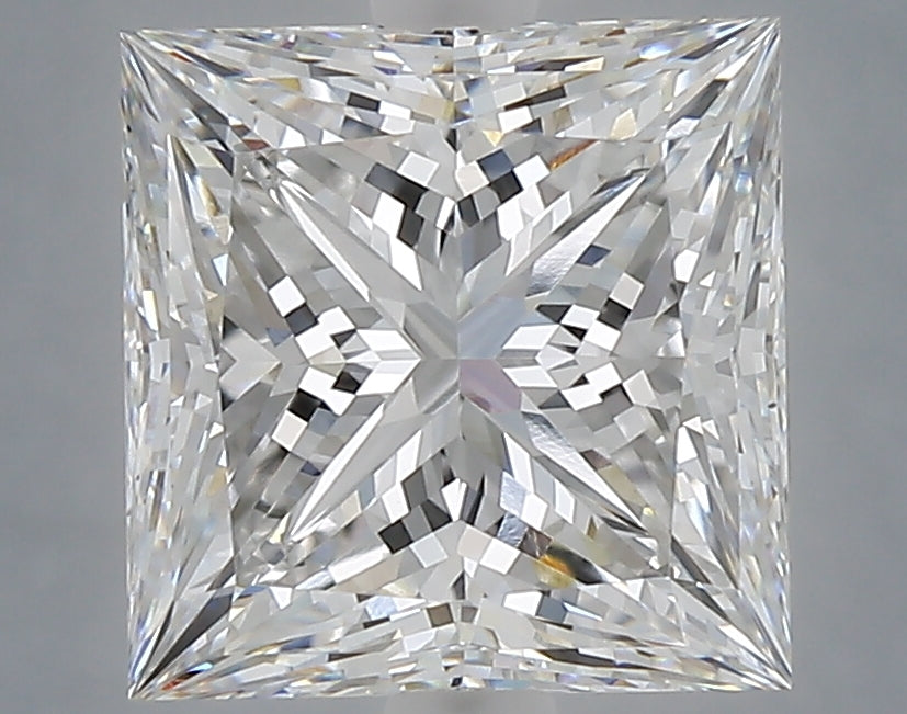 4.10 Carat Princess Shaped, Ideal Cut, E Color, VS1 Clarity, IGI Certified Lab Grown Diamond