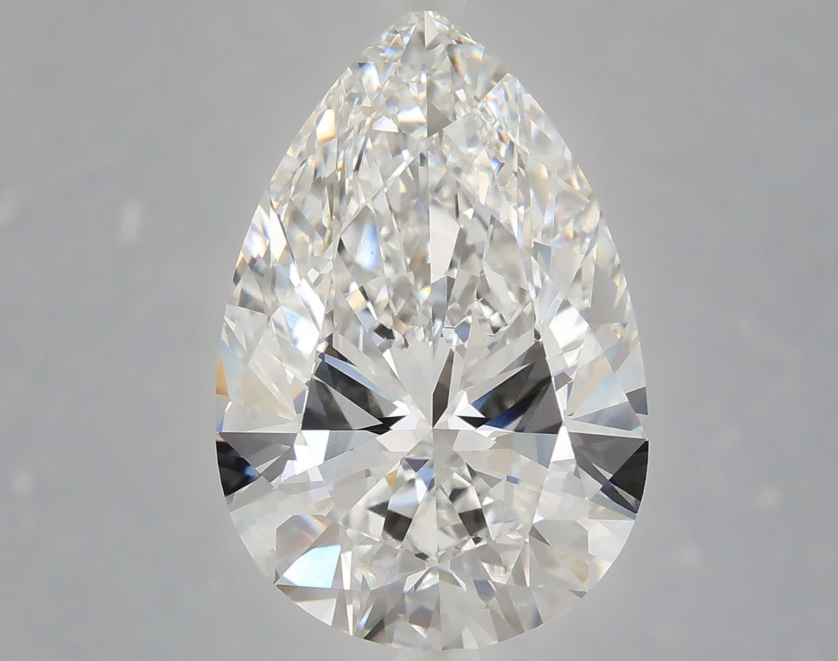 6.26 Carat Pear Shaped, Ideal Cut, E Color, VVS2 Clarity, IGI Certified Lab Grown Diamond