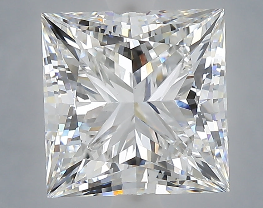 4.03 Carat Princess Shaped, Ideal Cut, E Color, VS1 Clarity, IGI Certified Lab Grown Diamond