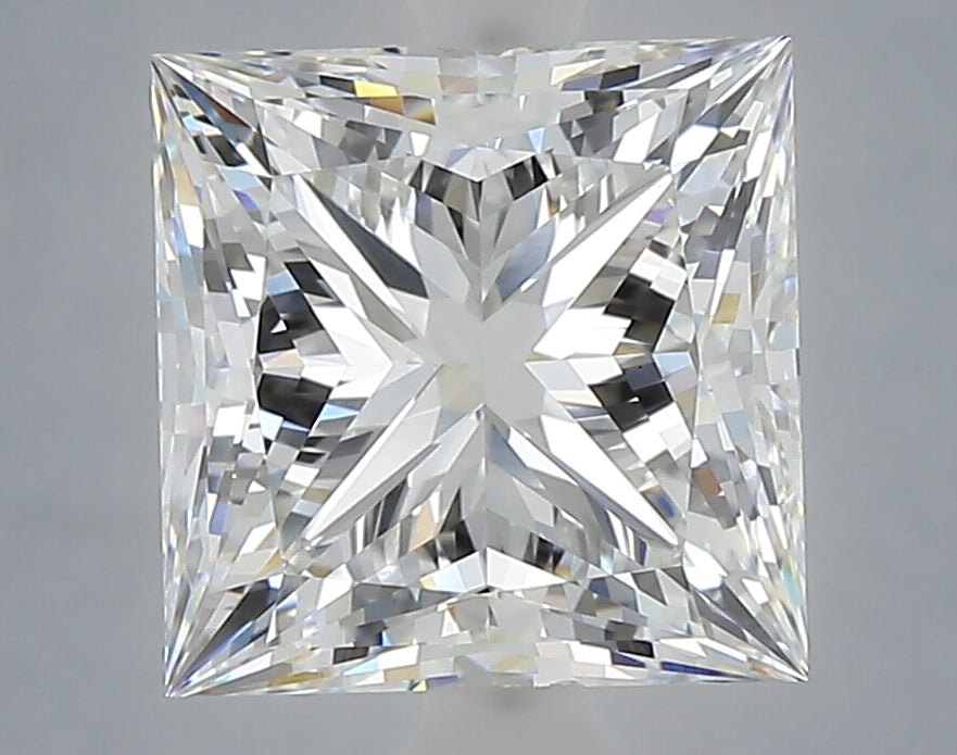 4.00 Carat Princess Shaped, Ideal Cut, F Color, VS1 Clarity, IGI Certified Lab Grown Diamond