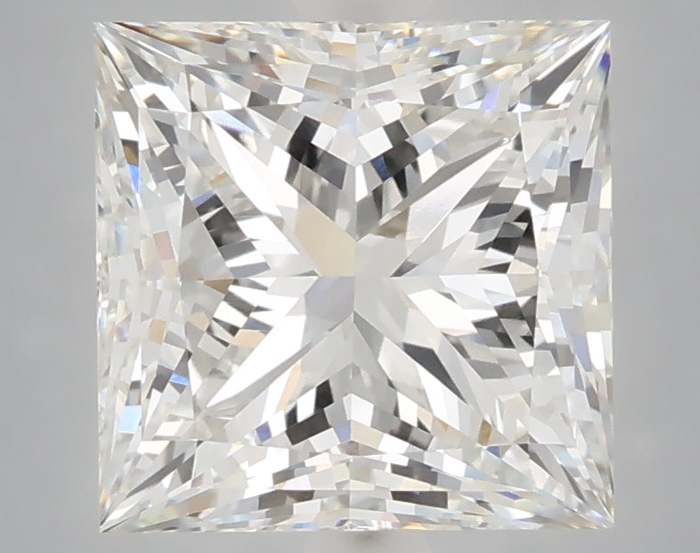 4.03 Carat Princess Shaped, Ideal Cut, F Color, VVS2 Clarity, IGI Certified Lab Grown Diamond