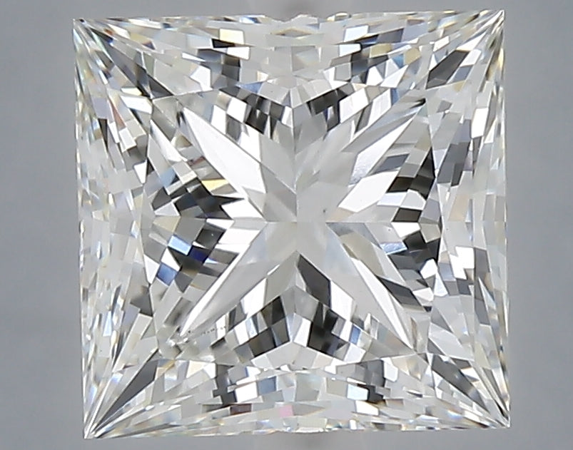 4.02 Carat Princess Shaped, Ideal Cut, F Color, VS1 Clarity, IGI Certified Lab Grown Diamond