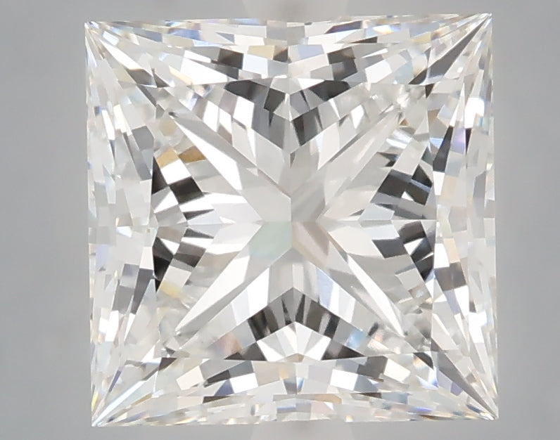 4.04 Carat Princess Shaped, Ideal Cut, E Color, VVS2 Clarity, IGI Certified Lab Grown Diamond