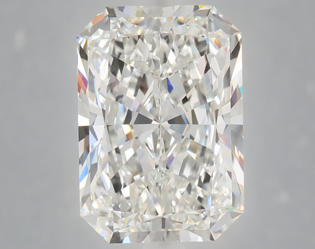 5.08 Carat Radiant Shaped, Ideal Cut, E Color, VVS2 Clarity, IGI Certified Lab Grown Diamond