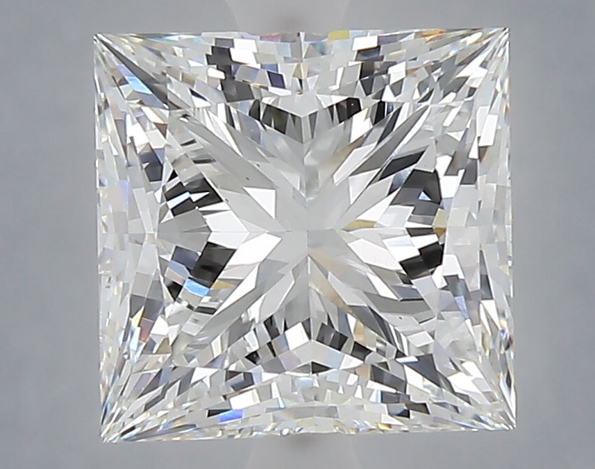 4.03 Carat Princess Shaped, Ideal Cut, E Color, VS1 Clarity, IGI Certified Lab Grown Diamond