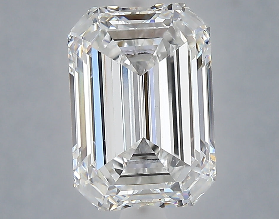 3.04 Carat Emerald Shaped, Ideal Cut, E Color, VVS2 Clarity, IGI Certified Lab Grown Diamond