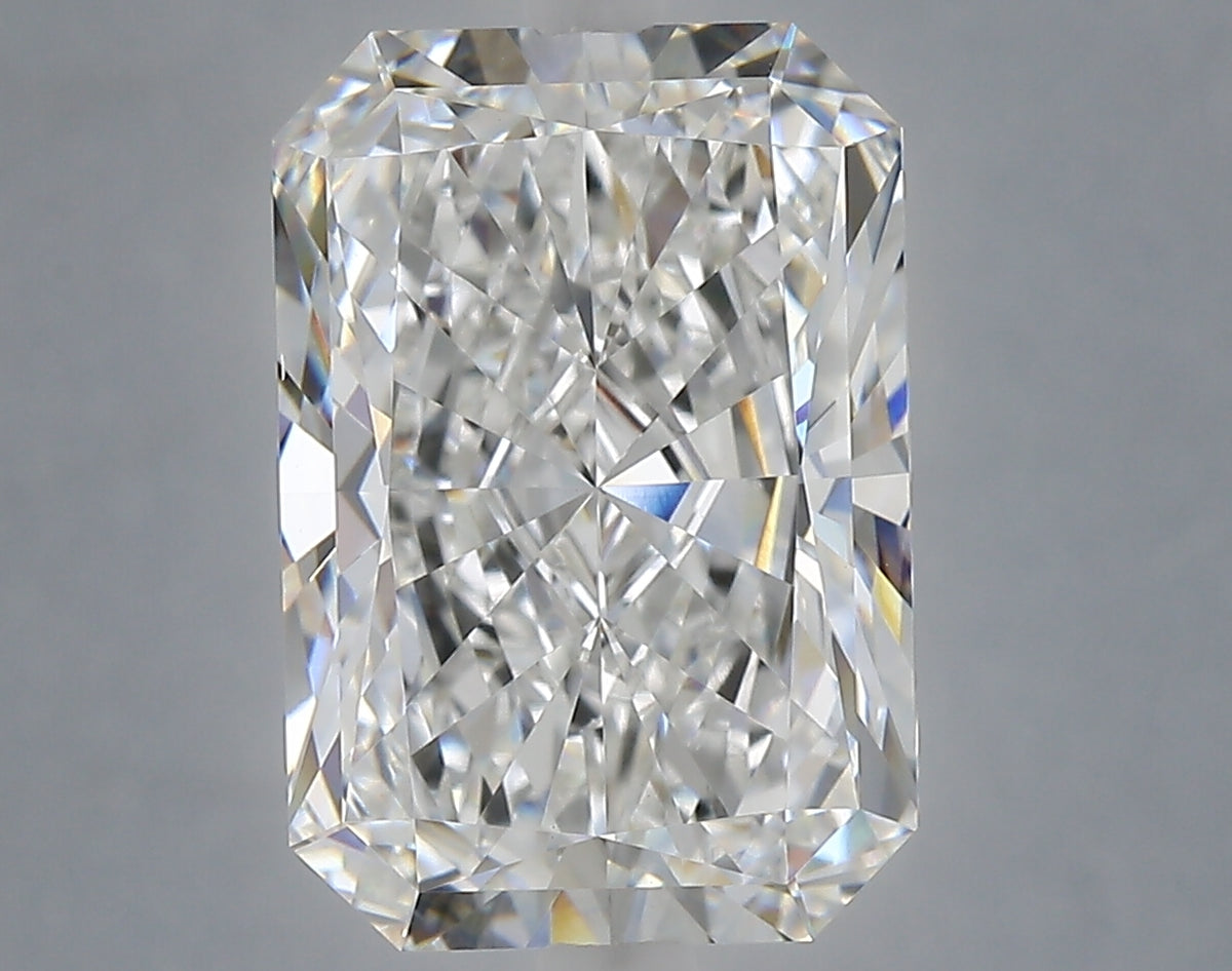 6.10 Carat Radiant Shaped, Ideal Cut, E Color, VVS2 Clarity, IGI Certified Lab Grown Diamond