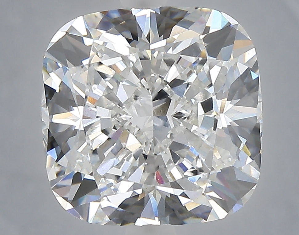 6.10 Carat Cushion Shaped, Ideal Cut, E Color, VVS2 Clarity, IGI Certified Lab Grown Diamond