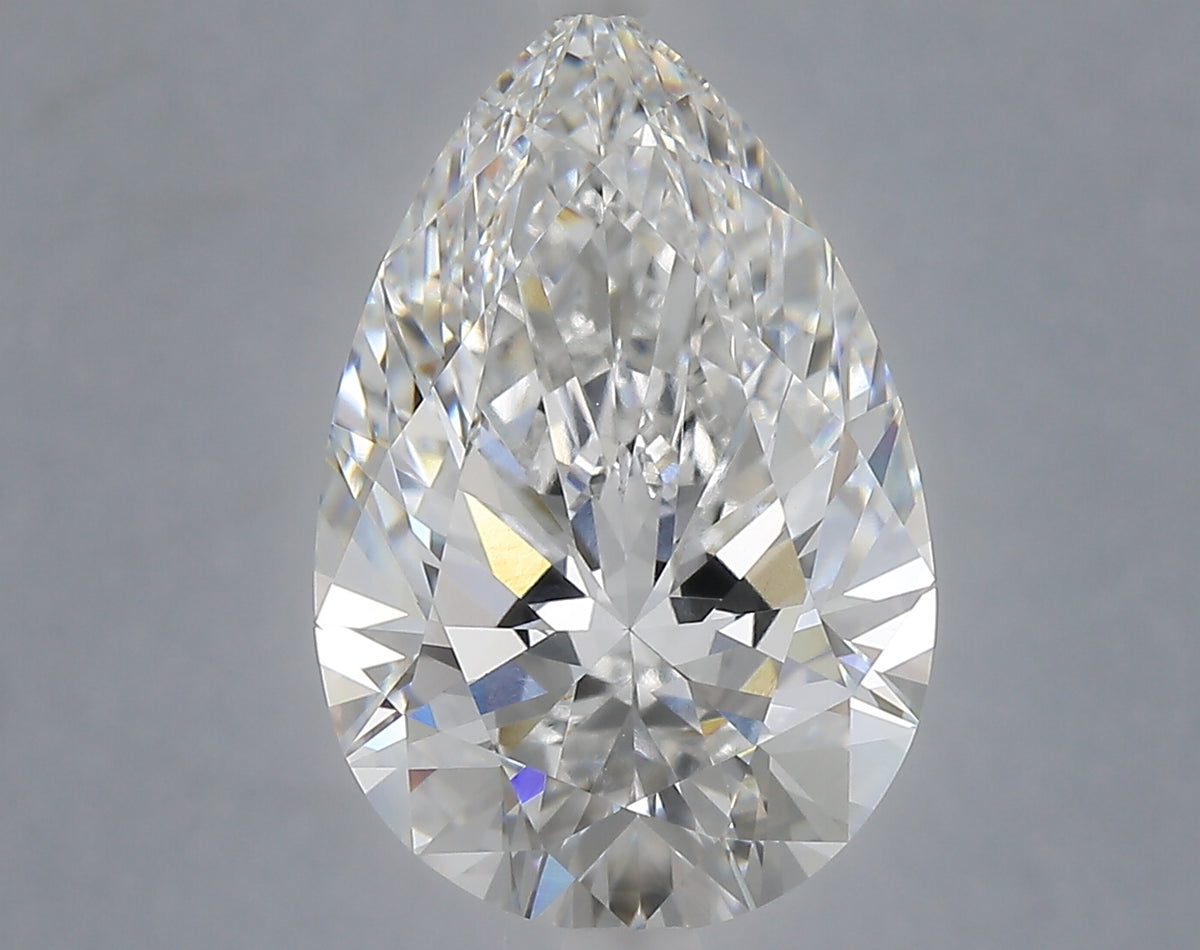 6.08 Carat Pear Shaped, Ideal Cut, E Color, VVS2 Clarity, IGI Certified Lab Grown Diamond