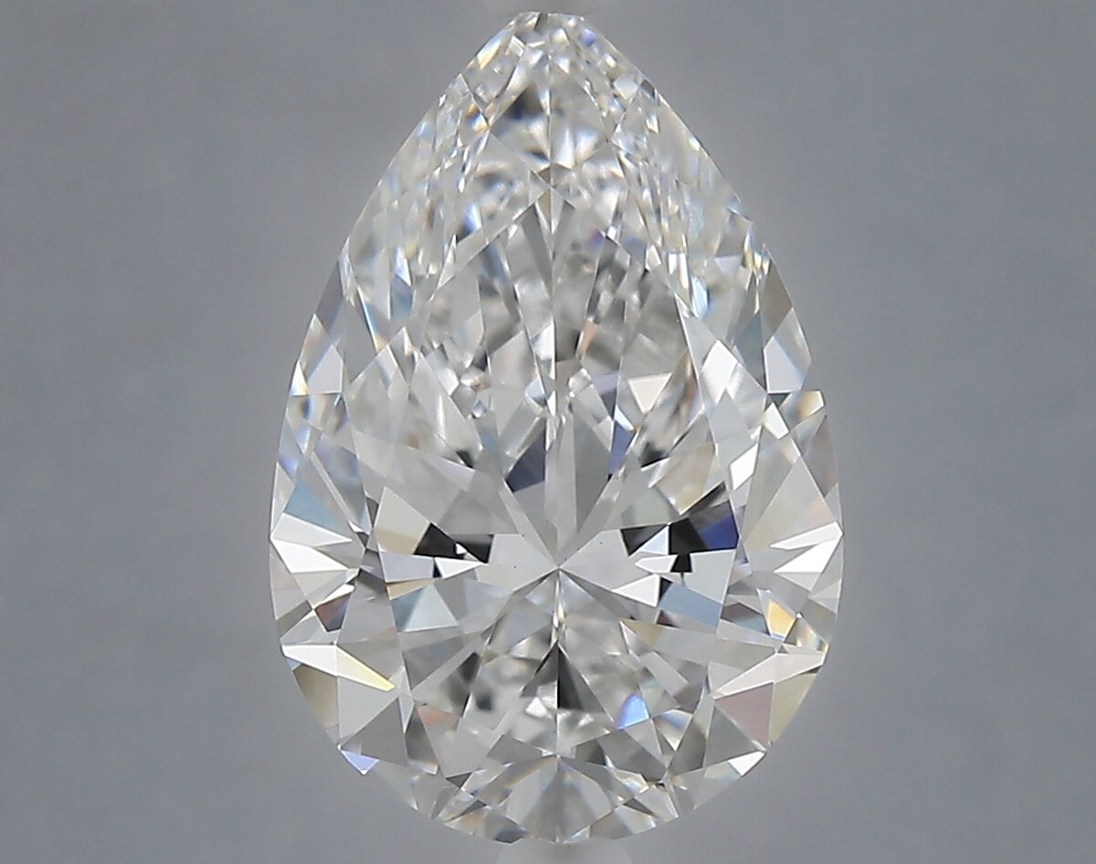 4.06 Carat Pear Shaped, Ideal Cut, E Color, VVS2 Clarity, IGI Certified Lab Grown Diamond