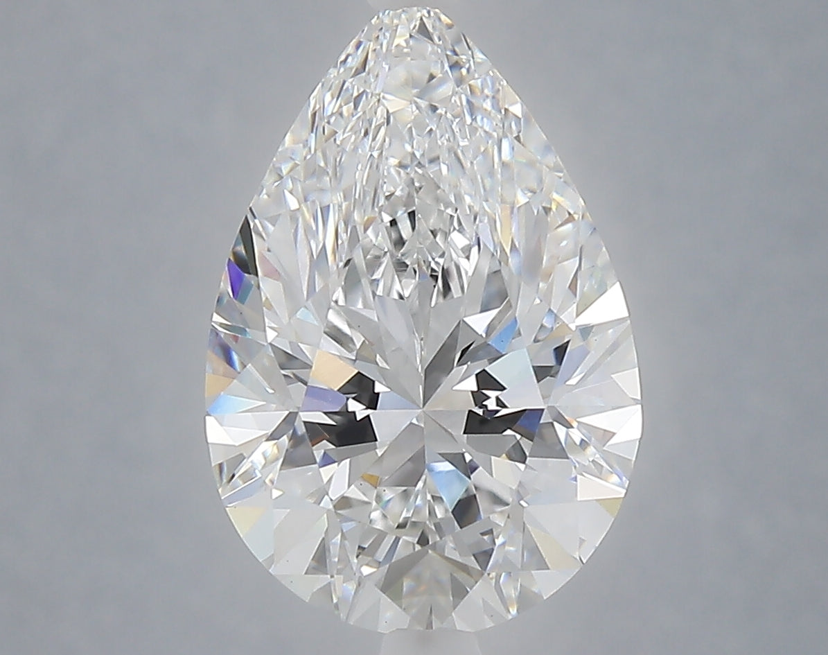 4.06 Carat Pear Shaped, Ideal Cut, D Color, VS1 Clarity, IGI Certified Lab Grown Diamond
