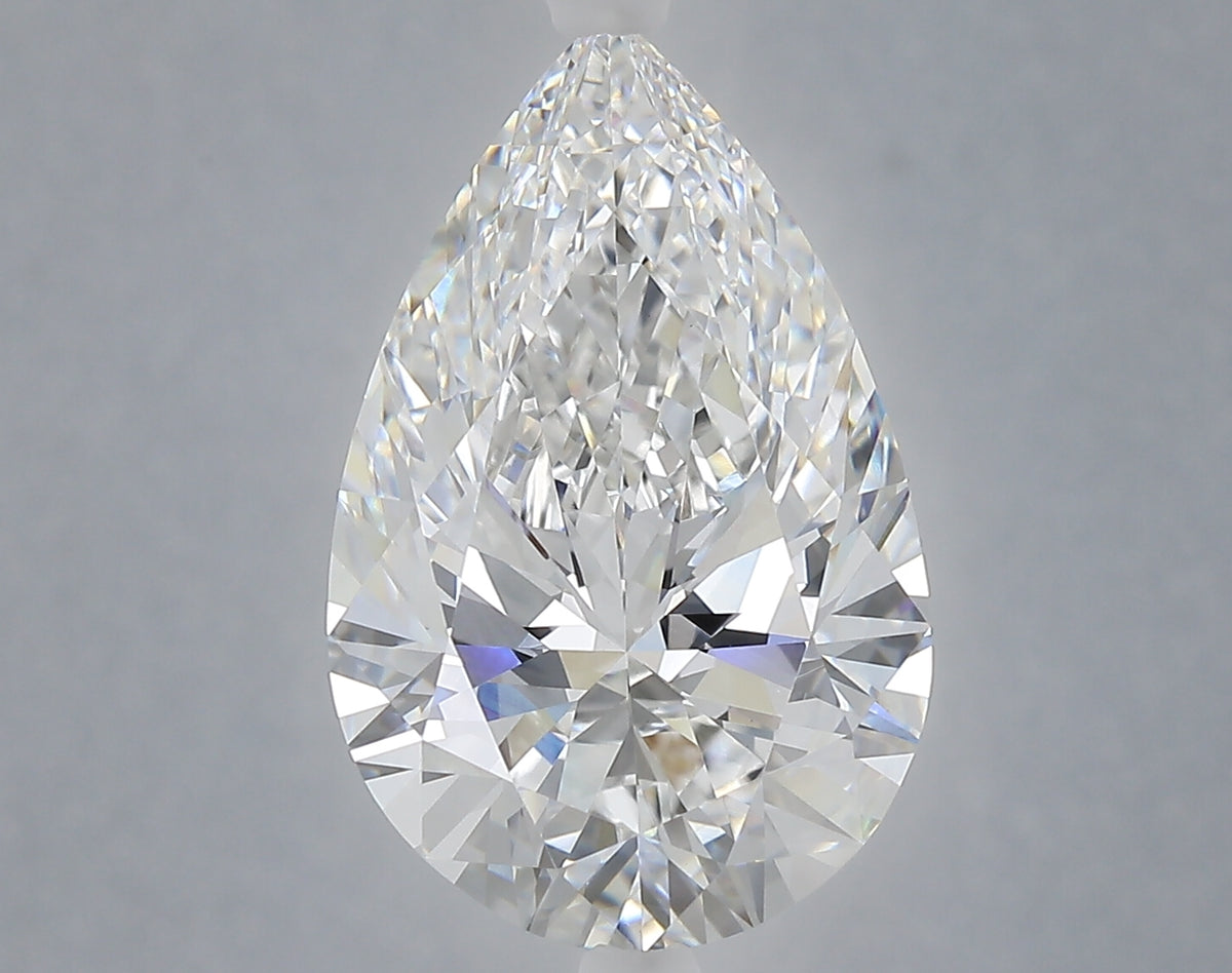 6.09 Carat Pear Shaped, Ideal Cut, E Color, VVS2 Clarity, IGI Certified Lab Grown Diamond