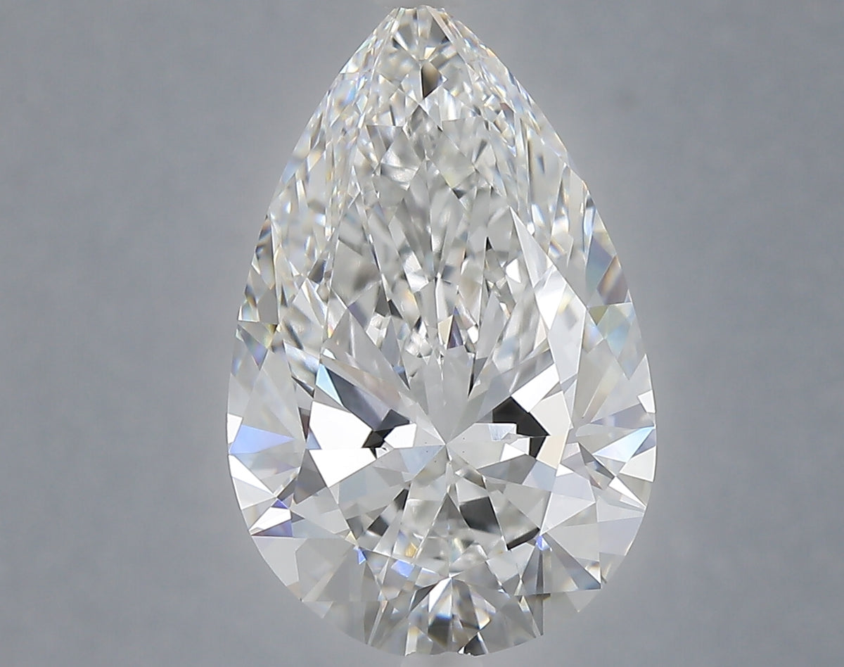 6.23 Carat Pear Shaped, Ideal Cut, D Color, VVS2 Clarity, IGI Certified Lab Grown Diamond