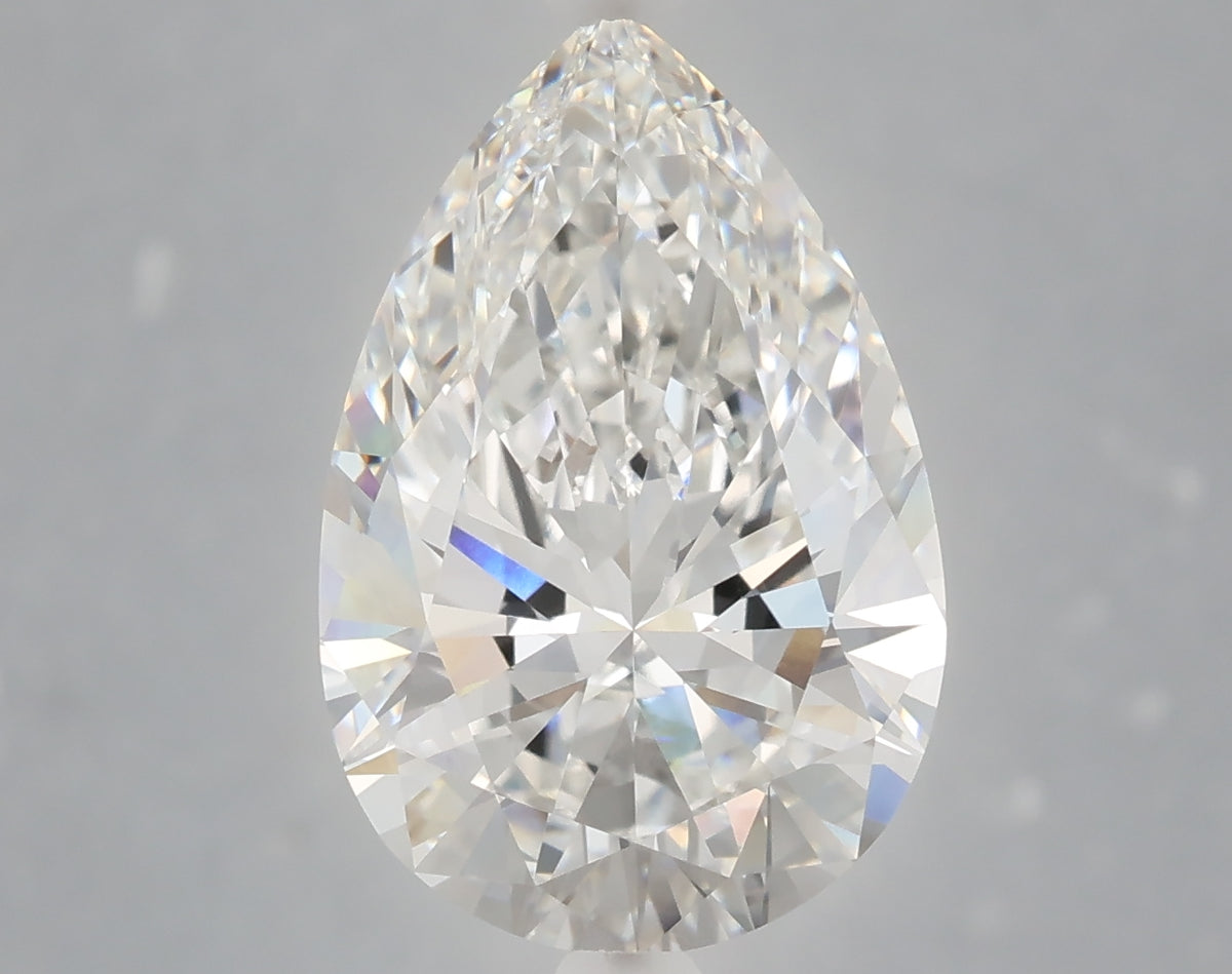 5.08 Carat Pear Shaped, Ideal Cut, E Color, VVS2 Clarity, IGI Certified Lab Grown Diamond