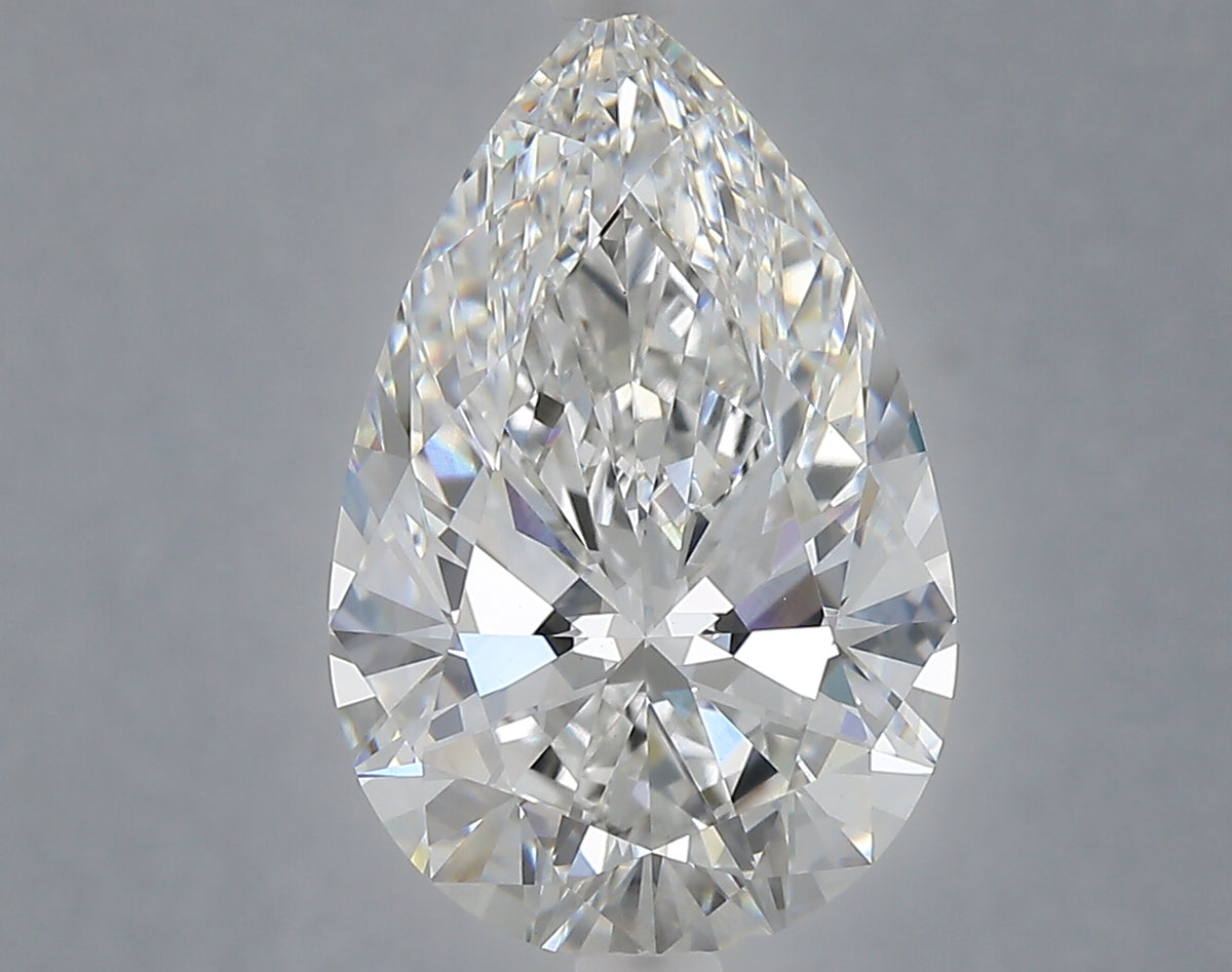 5.08 Carat Pear Shaped, Ideal Cut, E Color, VVS2 Clarity, IGI Certified Lab Grown Diamond