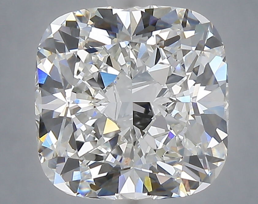 4.10 Carat Cushion Shaped, Ideal Cut, E Color, VVS2 Clarity, IGI Certified Lab Grown Diamond