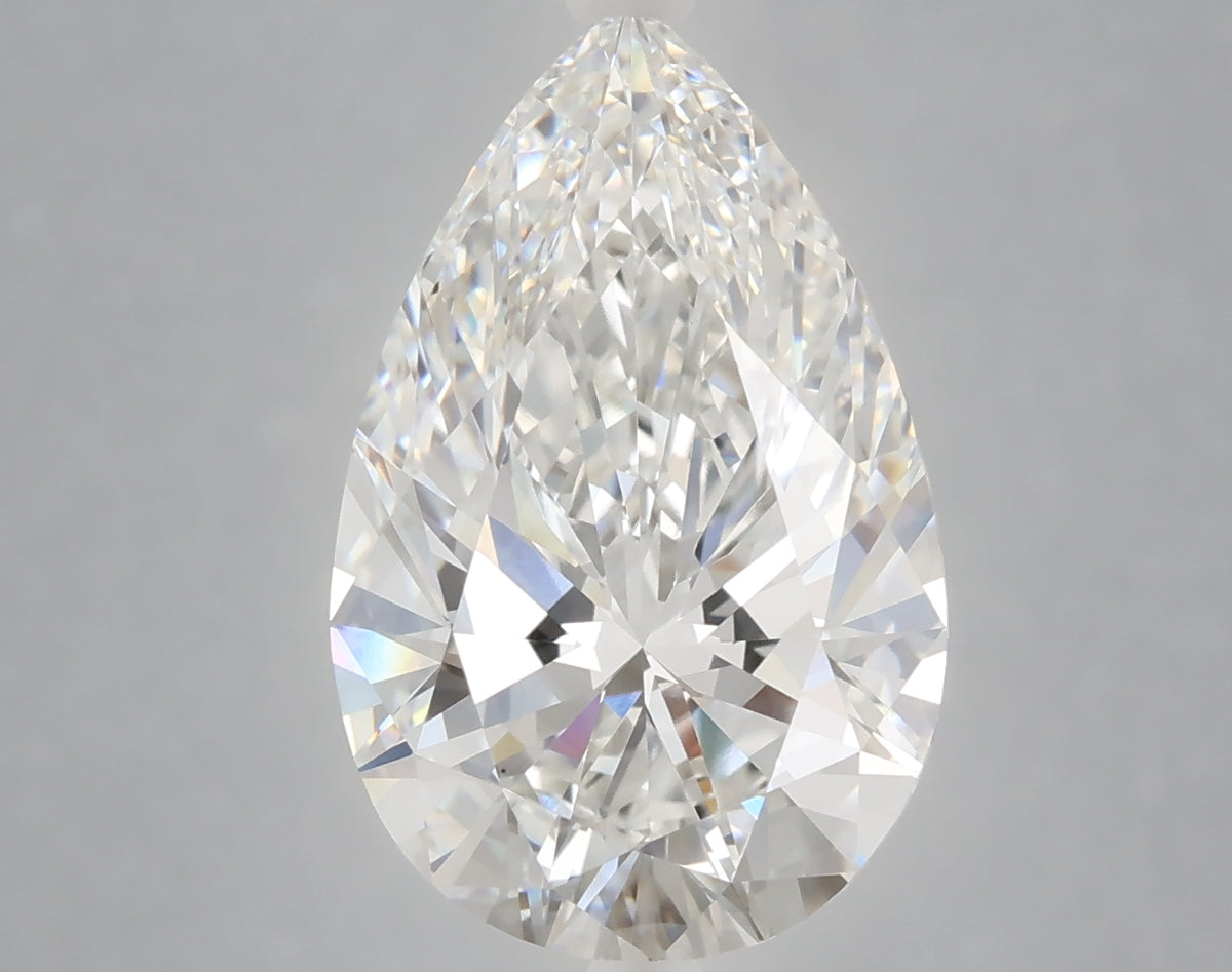 5.08 Carat Pear Shaped, Ideal Cut, E Color, VS1 Clarity, IGI Certified Lab Grown Diamond