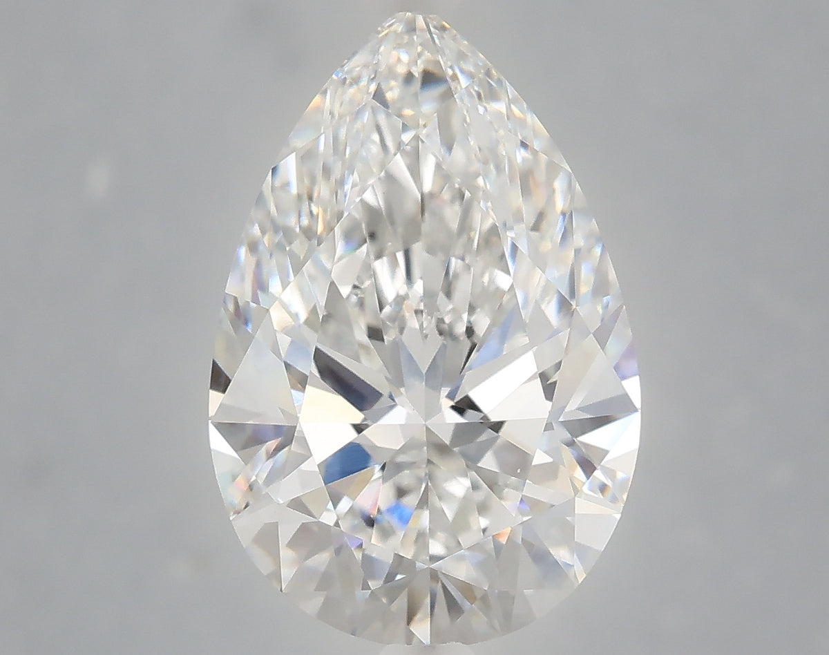 5.07 Carat Pear Shaped, Ideal Cut, E Color, VVS2 Clarity, IGI Certified Lab Grown Diamond
