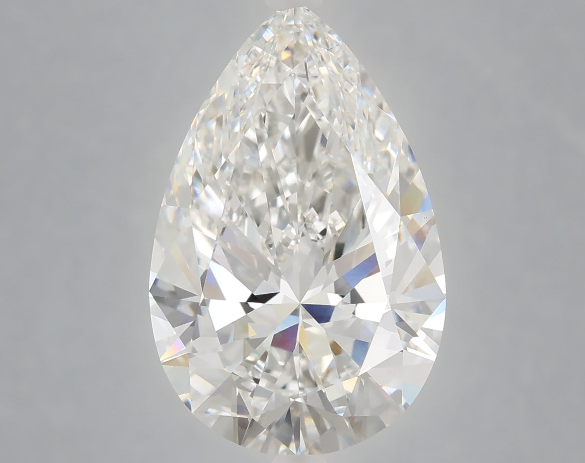 6.10 Carat Pear Shaped, Ideal Cut, E Color, VVS2 Clarity, IGI Certified Lab Grown Diamond