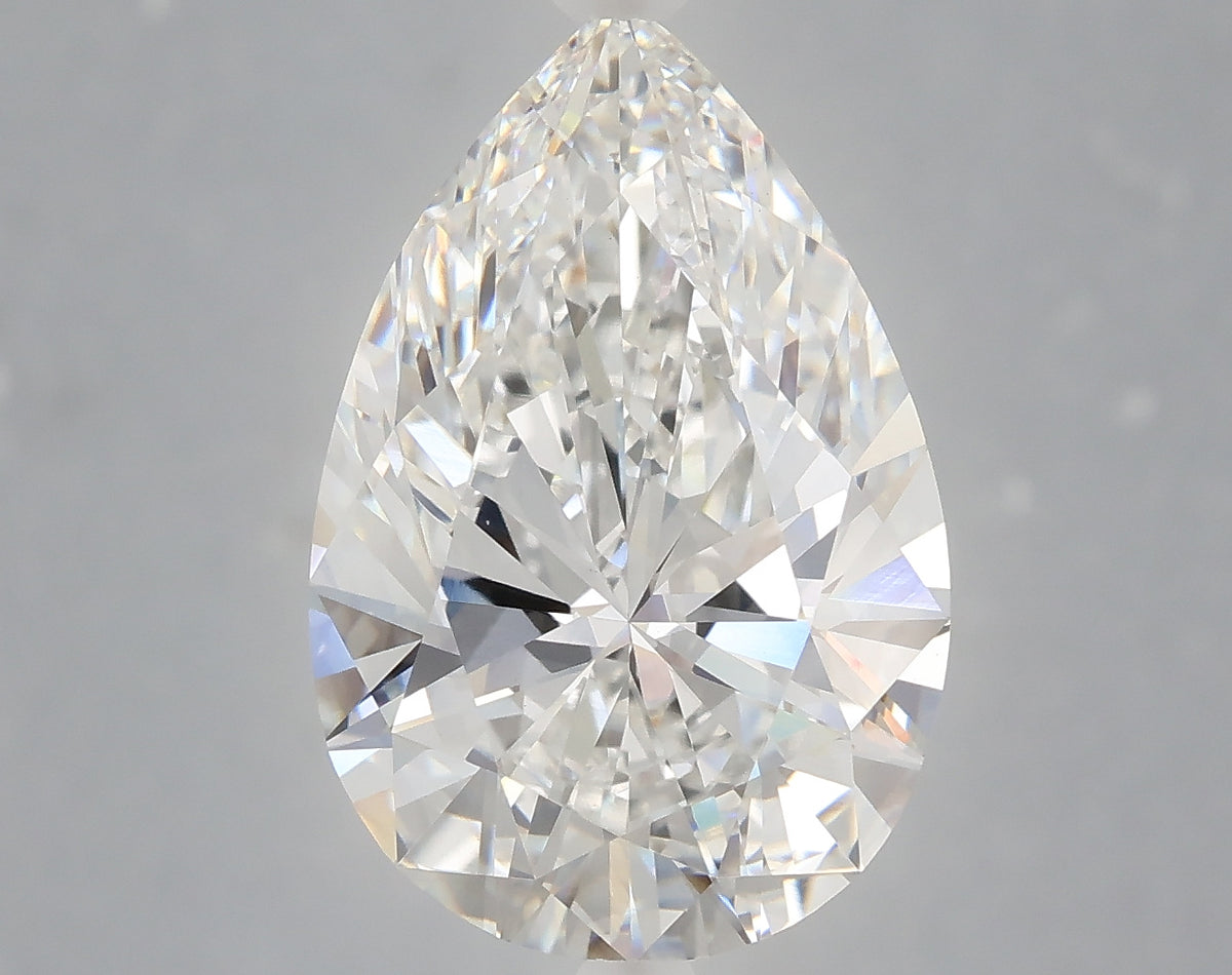 6.02 Carat Pear Shaped, Ideal Cut, D Color, VS1 Clarity, IGI Certified Lab Grown Diamond