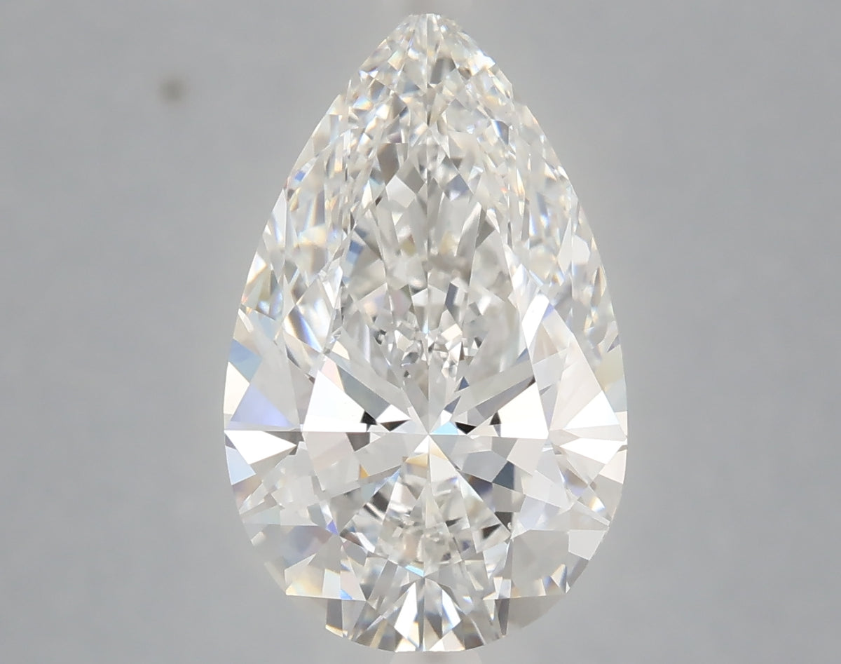 4.58 Carat Pear Shaped, Ideal Cut, E Color, VVS2 Clarity, IGI Certified Lab Grown Diamond