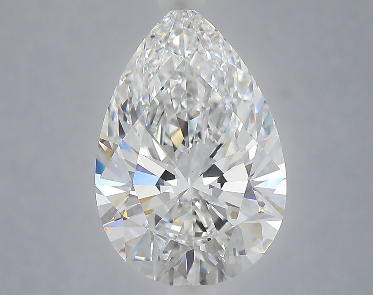 4.10 Carat Pear Shaped, Ideal Cut, E Color, VS1 Clarity, IGI Certified Lab Grown Diamond