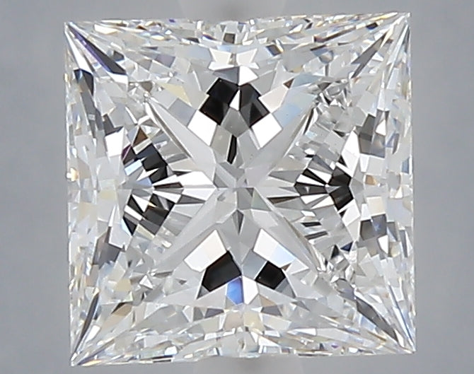 2.07 Carat Princess Shaped, Ideal Cut, E Color, VVS2 Clarity, IGI Certified Lab Grown Diamond