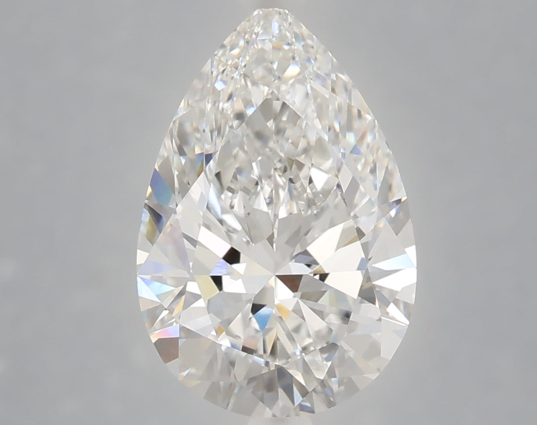 3.02 Carat Pear Shaped, Ideal Cut, D Color, VVS2 Clarity, IGI Certified Lab Grown Diamond