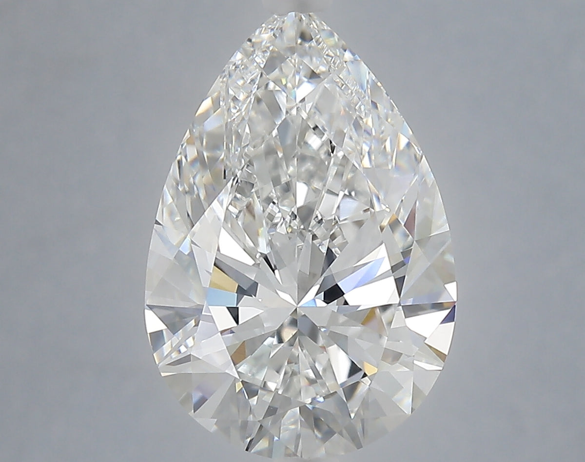 5.01 Carat Pear Shaped, Ideal Cut, E Color, VS1 Clarity, IGI Certified Lab Grown Diamond