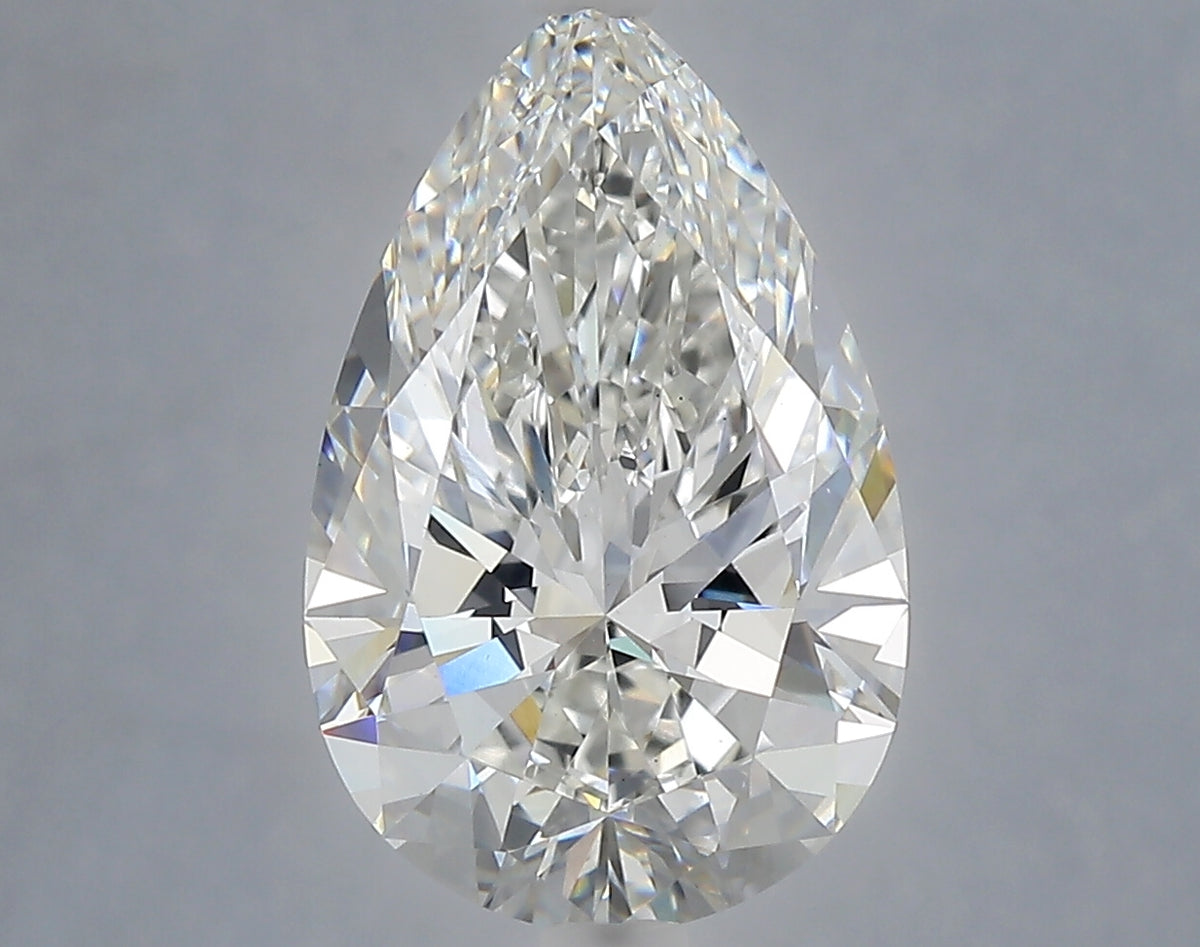 4.02 Carat Pear Shaped, Ideal Cut, G Color, VS1 Clarity, IGI Certified Lab Grown Diamond