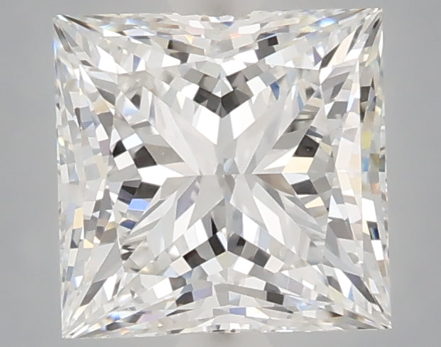 2.06 Carat Princess Shaped, Ideal Cut, E Color, VS1 Clarity, IGI Certified Lab Grown Diamond