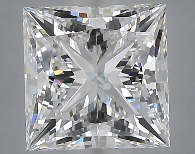 2.03 Carat Princess Shaped, Ideal Cut, D Color, VVS2 Clarity, IGI Certified Lab Grown Diamond