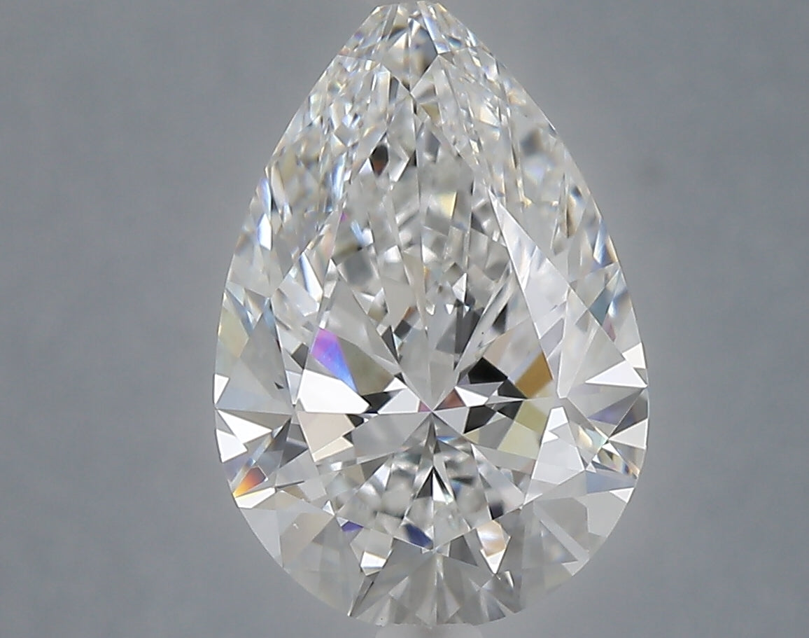 3.88 Carat Pear Shaped, Ideal Cut, E Color, VS1 Clarity, IGI Certified Lab Grown Diamond