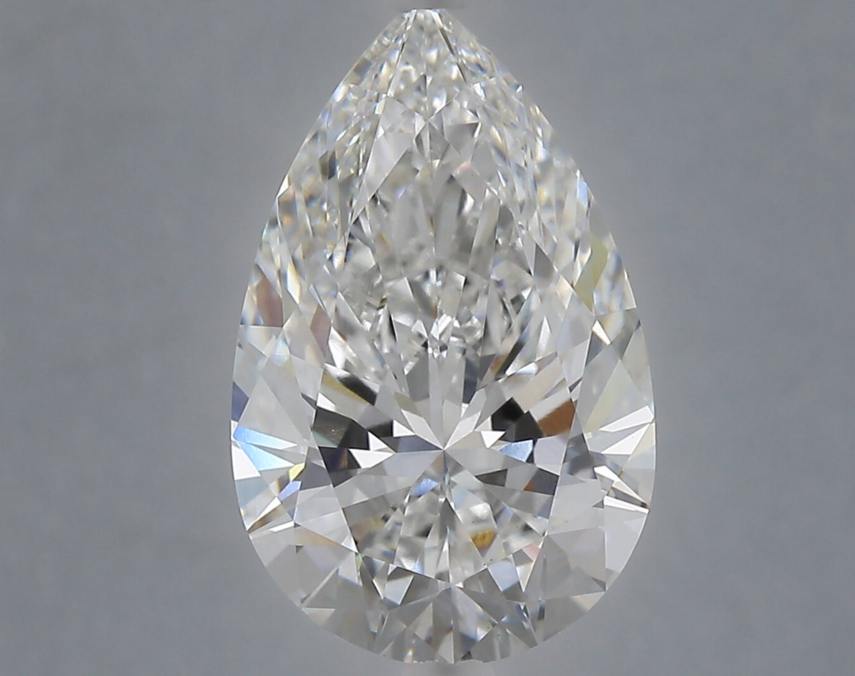 5.34 Carat Pear Shaped, Ideal Cut, E Color, VS1 Clarity, IGI Certified Lab Grown Diamond