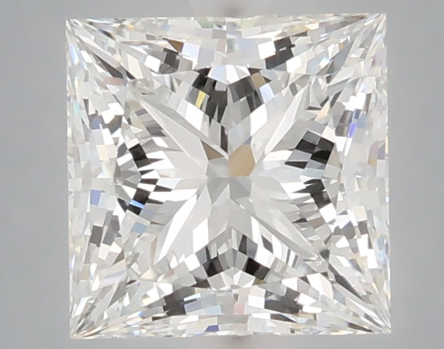 2.09 Carat Princess Shaped, Ideal Cut, E Color, VVS2 Clarity, IGI Certified Lab Grown Diamond