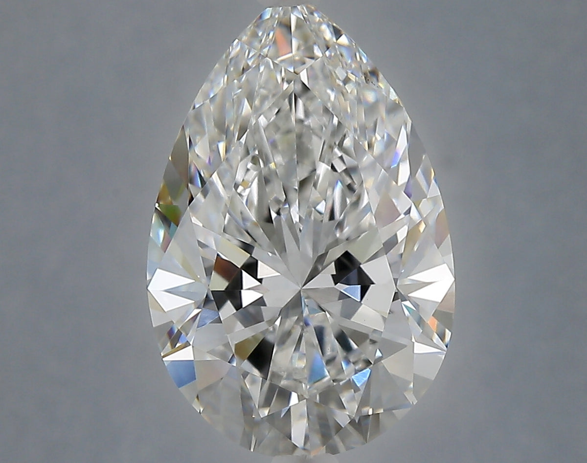 5.07 Carat Pear Shaped, Ideal Cut, E Color, VVS2 Clarity, IGI Certified Lab Grown Diamond