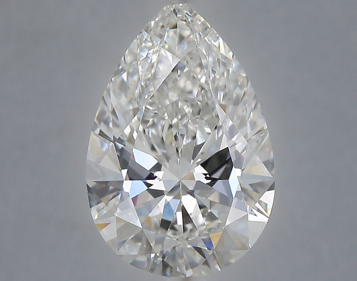 5.00 Carat Pear Shaped, Ideal Cut, E Color, VVS2 Clarity, IGI Certified Lab Grown Diamond