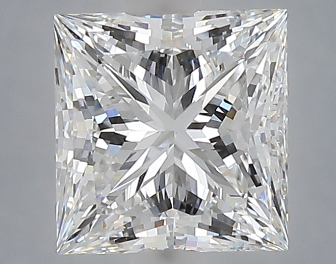2.08 Carat Princess Shaped, Ideal Cut, D Color, VVS2 Clarity, IGI Certified Lab Grown Diamond