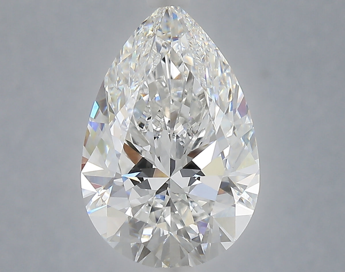 4.28 Carat Pear Shaped, Excellent Cut, E Color, VVS2 Clarity, IGI Certified Lab Grown Diamond