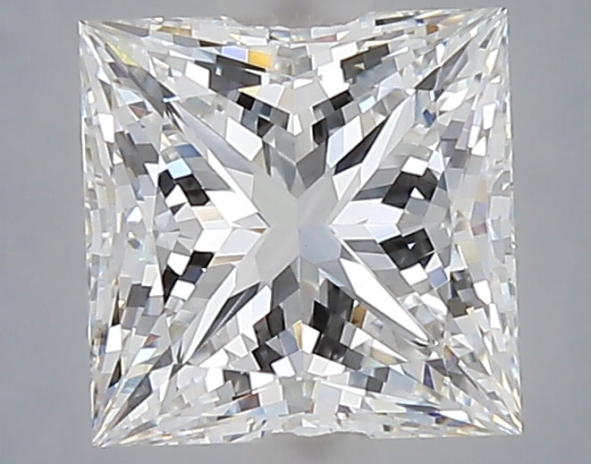 2.09 Carat Princess Shaped, Ideal Cut, E Color, VVS2 Clarity, IGI Certified Lab Grown Diamond
