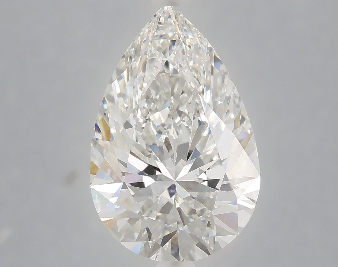 3.33 Carat Pear Shaped, Ideal Cut, E Color, VVS2 Clarity, IGI Certified Lab Grown Diamond