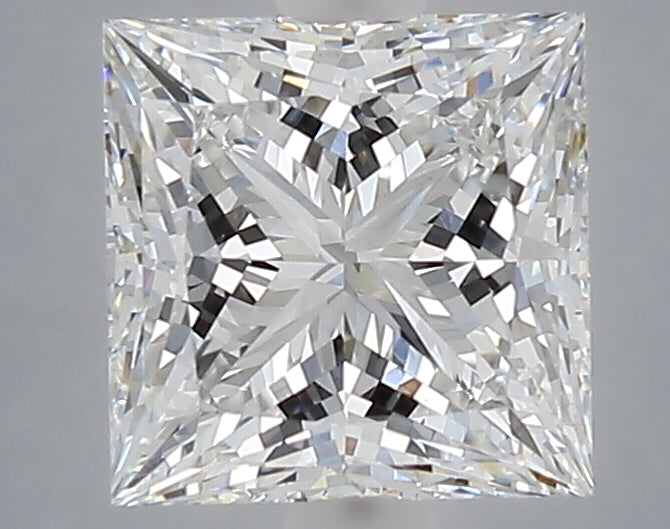 2.10 Carat Princess Shaped, Ideal Cut, E Color, VS1 Clarity, IGI Certified Lab Grown Diamond